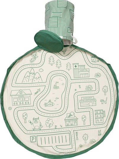 Play&Go Lekematte/Kurv 2-I-1 Roadmap Play&Go OneSize Lekematte Grønn Hvit Play&Go Lekematte/Kurv 2-I-1 Roadmap Play&Go OneSize Lekematte Grønn Hvit