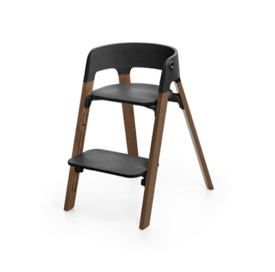 Stokke Steps Chair Black / Golden Brown