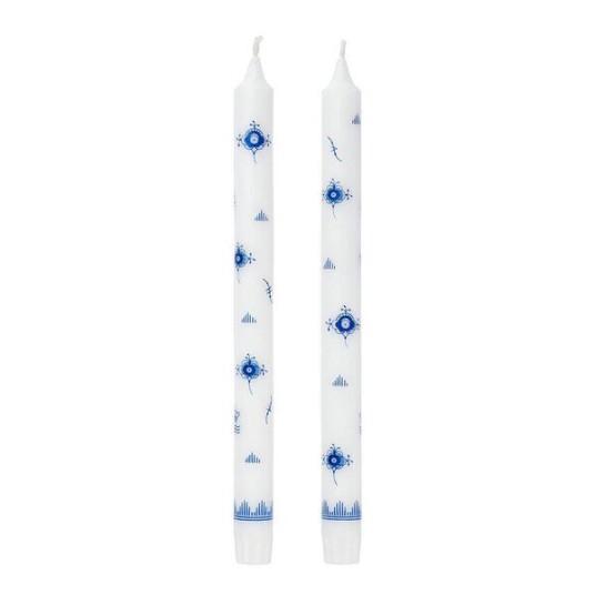 Royal Copenhagen   Heritage lys 28 cm 2 stk hvit