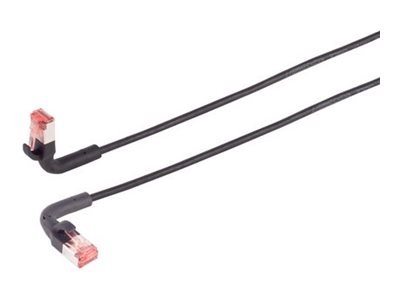 Lanview Flex-Angle Koblingskabel Rj-45 Hann Til Rj-45 Hann 10 M 3.6 Mm U/Ftp Cat 6A Med Støvel Angled Up To 90° Uten Hindringer Svart