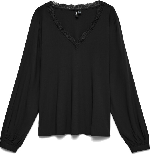 Vero Moda Curve Bella Long Sleeve Lace Top Sort 44