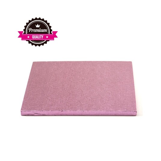 Kake Drum Kvadrat Rosa 25cm 