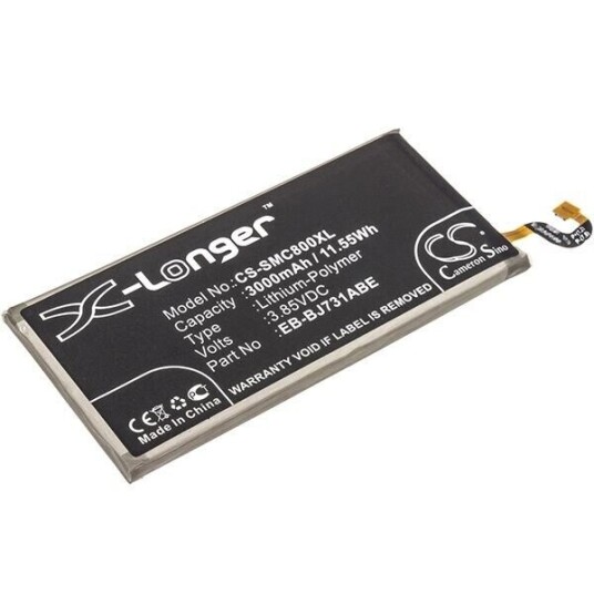 Samsung C8 Duos TD-LTE batteri (3000 mAh 3.85 V, Sort)
