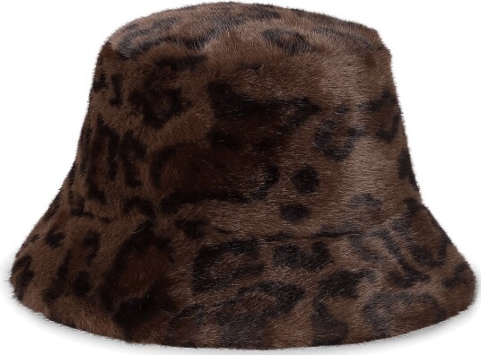 SUI AVA Furry Bucket Hat   Brown   ONE SIZE