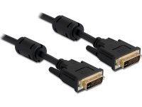 Delock - DVI-kabel - DVI-I (hann) til DVI-I (hann) - 2 m - tommelskruer - svart