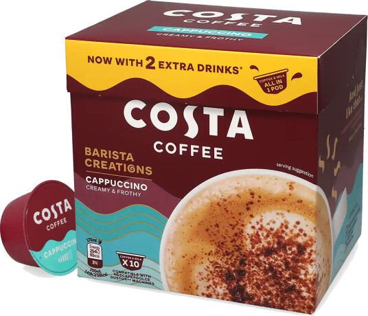 Costa | Cappuccino 10 kapsler til Dolce Gusto