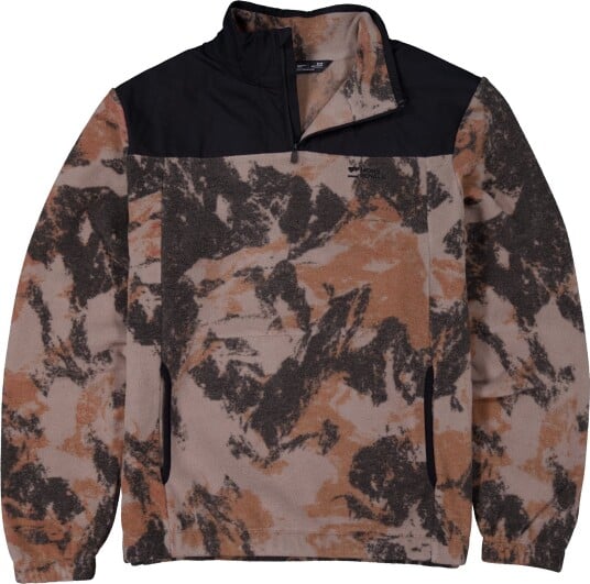 Mons Royale Men´s Pileup Wool Fleece 1/4 Zip  Mtn Camo Orange S