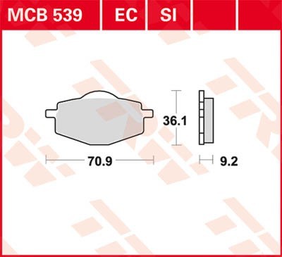 Bremseklosser TRW MCB539EC Bremseklosser TRW MCB539EC