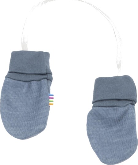 Joha Babyvotter uten tommel i ull/bambus "Farm" Blue Joha Babyvotter uten tommel i ull/bambus "Farm" Blue