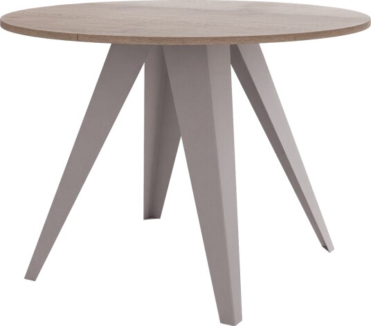 Hoban Spisebord rundt uttrekkbart 100-138 cm - beige, brun