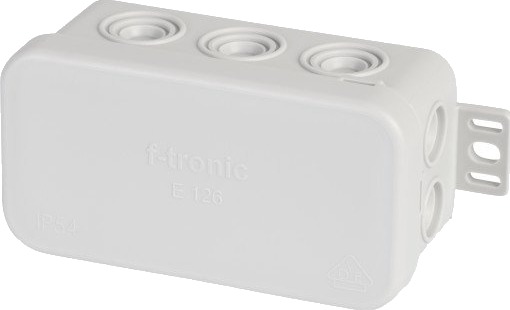 Koblingsboks E126, 75 x 37 x 40 mm, med utvendig feste, grå, IP54