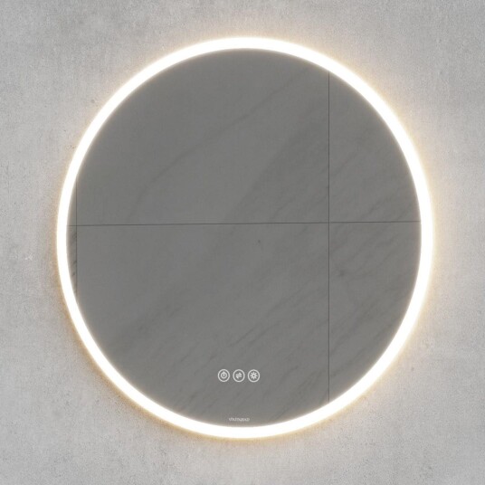 Vikingbad Oda Rundt Speil med LED Lys 60cm