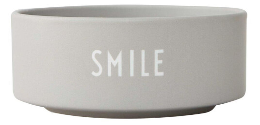 Design Letters snackskål Ø12 cm Smile-grey