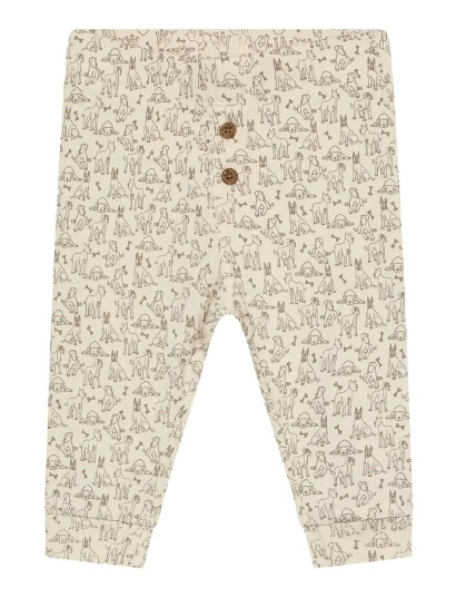 Minymo Pants Aop Rib Beige 68 Minymo Pants Aop Rib Beige 68