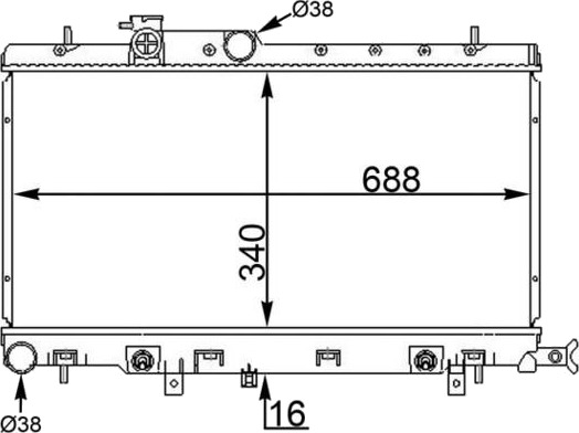 MAHLE CR 1564 000S Radiator motorkjøling MAHLE CR 1564 000S Radiator motorkjøling