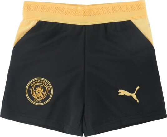 Puma Fotballshorts Manchester City Borte Svart/Flaxen Puma 6 år (116) Shorts Gul