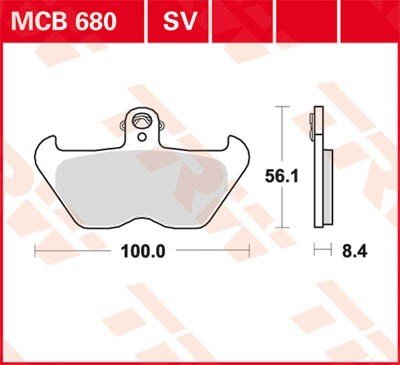 Bremseklosser TRW MCB680SV