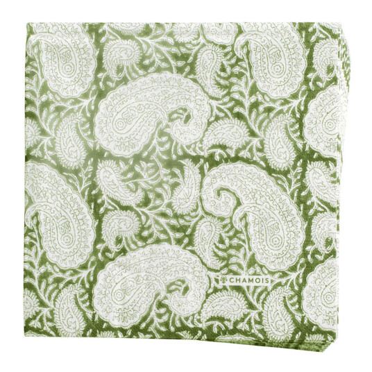 Chamois Big Paisley serviett 40x40 cm 50 stk skogsgrønn