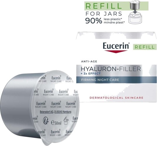 Eucerin Hyaluron-Filler +3x Effekt Fasthet Nattkrem Refill 50 ml Eucerin Hyaluron-Filler +3x Effekt Fasthet Nattkrem Refill 50 ml
