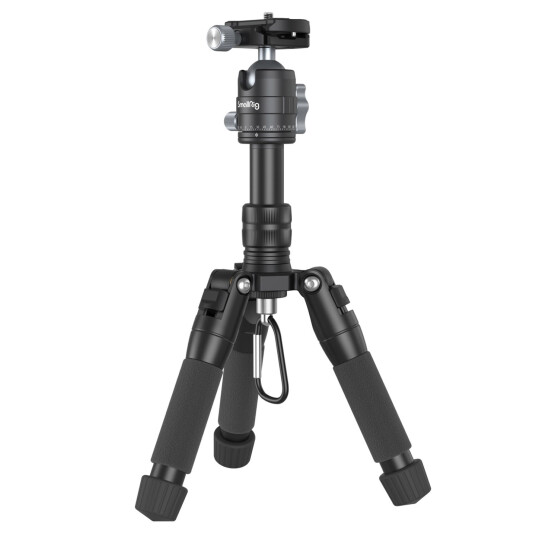 SmallRig 4289 Aluminium Ministativ VT-20 m. Mobilholder og Justerbare Ben - Svart