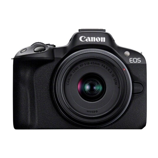 Canon Eos R50 Speilløst kamera Svart Rf-S 18-45 mm IS STM