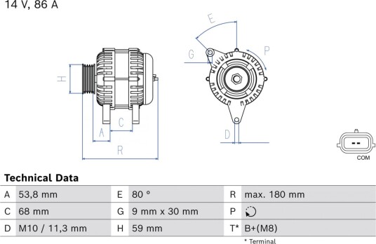 Dynamo BOSCH 0 986 086 980