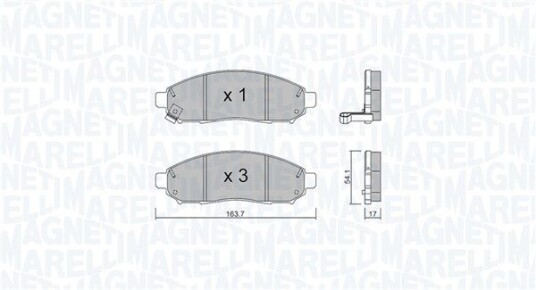Bremseklosser MAGNETI MARELLI 363916060982
