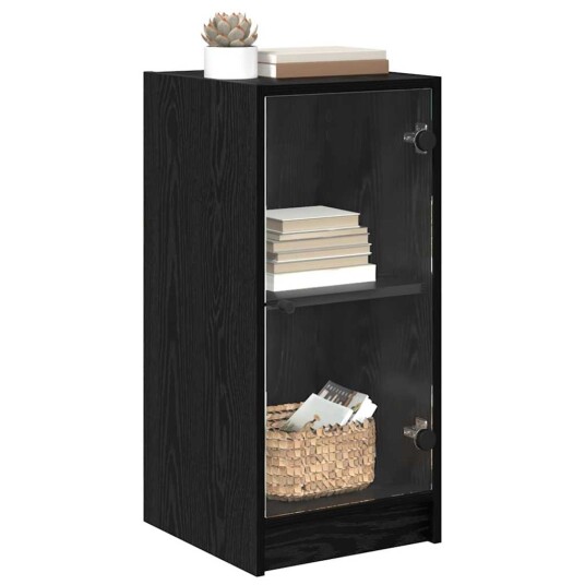 Serviesskap Svart eik 35 x 37 x 76 cm Konstruert tre Serviesskap Svart eik 35 x 37 x 76 cm Konstruert tre