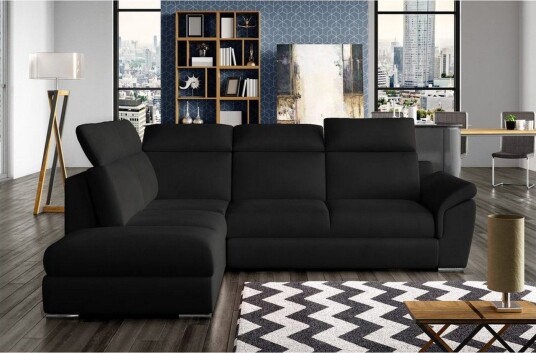Seksjon Eltap Loreto 260x210x102 cm Mat Velvet 99 Blå Venstre