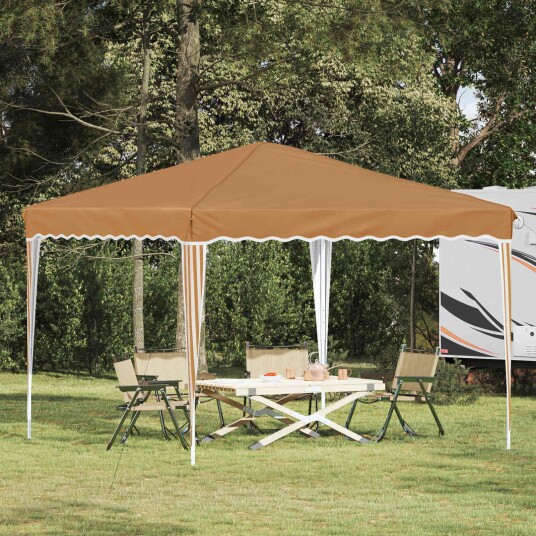 vidaXL Pop-up Festtelt 288 x 288 x 245 cm Beige Oxford Stoff