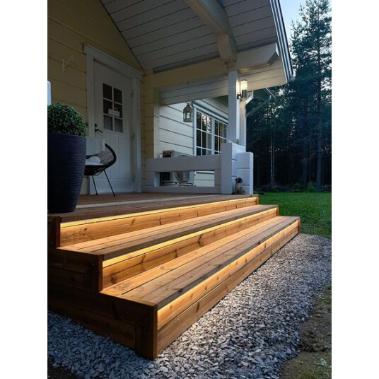 LED stripepakke Terrassebelysning AGGE Vinklet profil 5 m / 4000K / 15 W/m