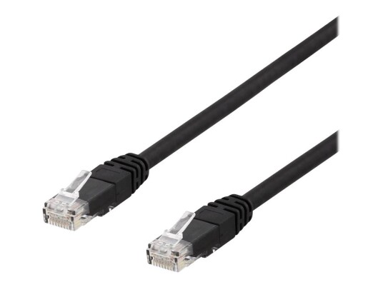Deltaco Koblingskabel Cat 6A 1m U/UTP RJ-45 Svart Deltaco Koblingskabel Cat 6A 1m U/UTP RJ-45 Svart