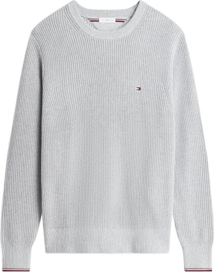 Tommy Hilfiger Rwb Rib Crew Neck LIGHT GREY HEATHER L