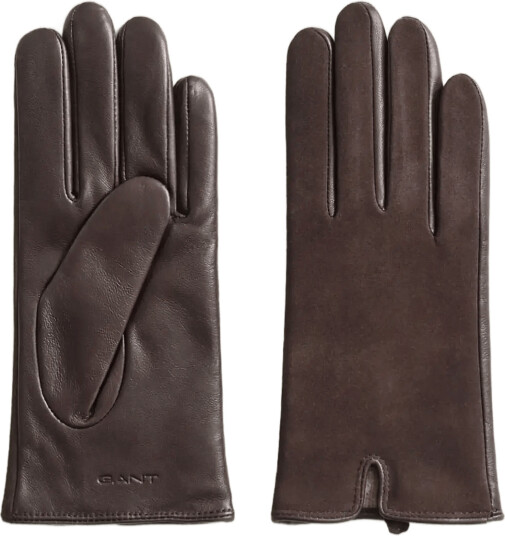 Gant Leather Suede Gloves - Brown - S