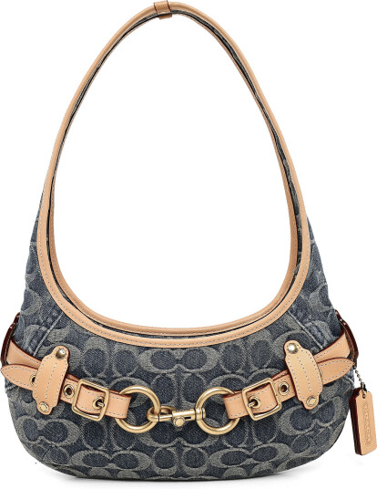 Coach Belted Ergo Shoulder Bag 26 Blue ONE SIZE