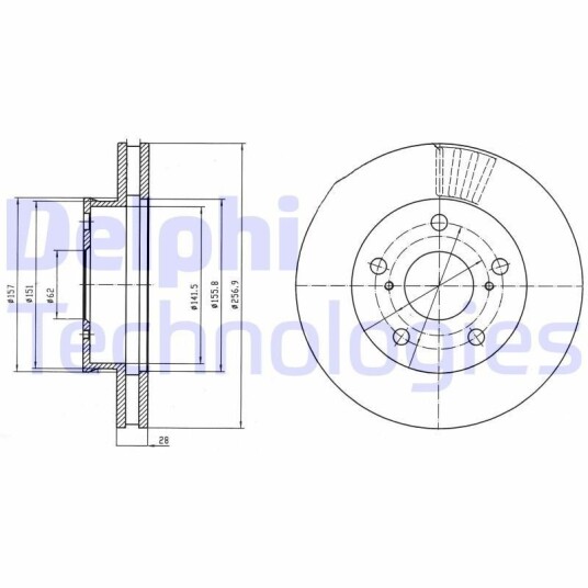 Bremseskive DELPHI BG4181