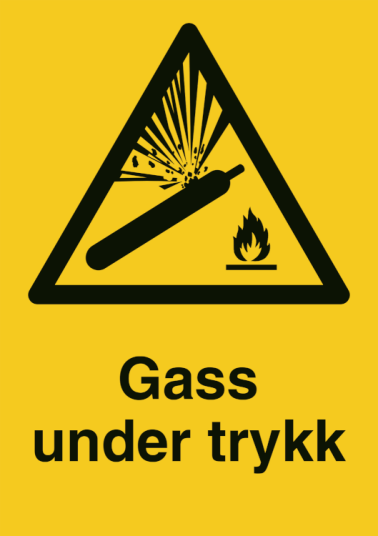 Jo Safety Gass under Trykk Plast 210 x 148 mm