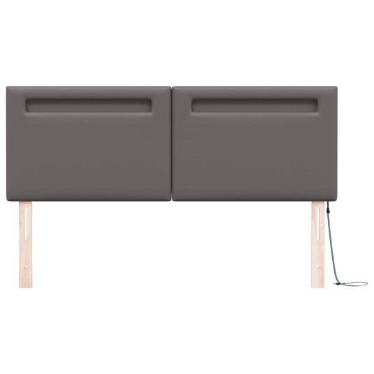 Sengegavl Enkelt Design Grå 160 cm Kunstskinn