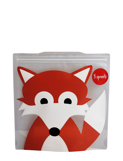 3 Sprouts 3 Sprouts Sandwich Bag (2 Pack), Fox/Gray - Grey - 18.42X5.72X19CM 3 Sprouts 3 Sprouts Sandwich Bag (2 Pack), Fox/Gray - Grey - 18.42X5.72X19CM