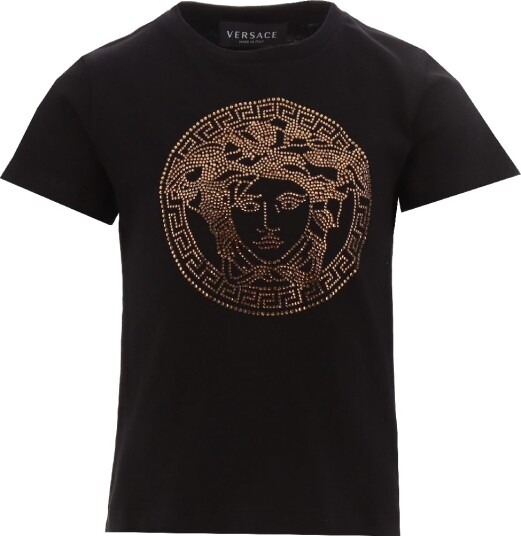 Versace T skjorte   Medusa StrasSvart/Gull m. Rhinestone   Versace   4 år 104   T skjorte