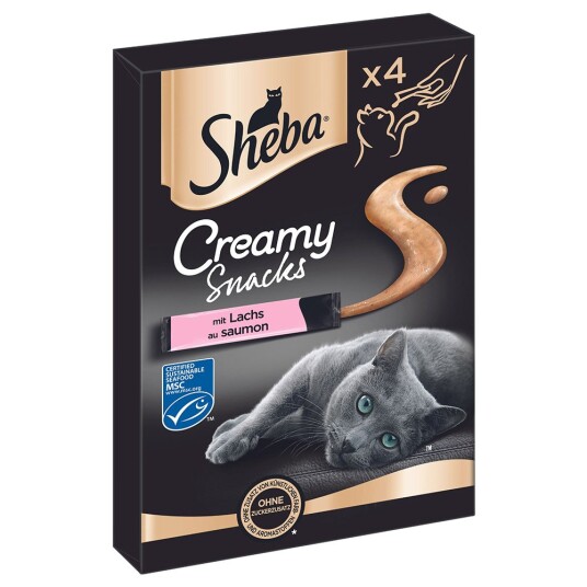Sheba Creamy Snacks Laks 4 X 12 G