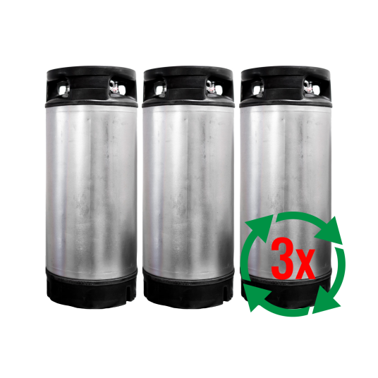 3x Brukte Corneliusfat 19L AEB/Safer Pakkepris 3 stk overhalte fat