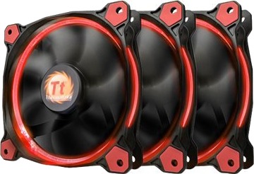 Thermaltake Riing 12 Led Red Kabinettvifte 120mm En Pakke 3