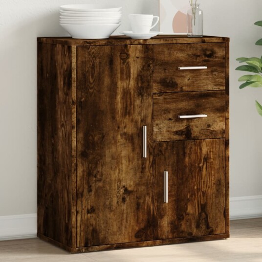 Skjenk røkt eik 60x31x70 cm konstruert tre Skjenk røkt eik 60x31x70 cm konstruert tre