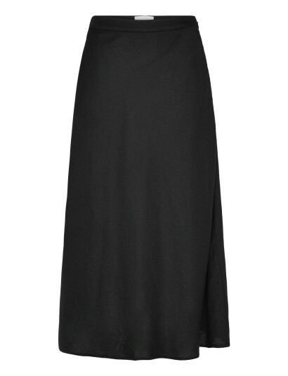 GANT Flared Linen Blend Skirt   Black   44