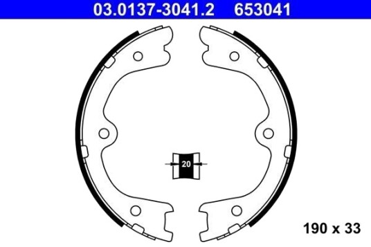 ATE 03.0137-3041.2 Bremseskosett, håndbrems