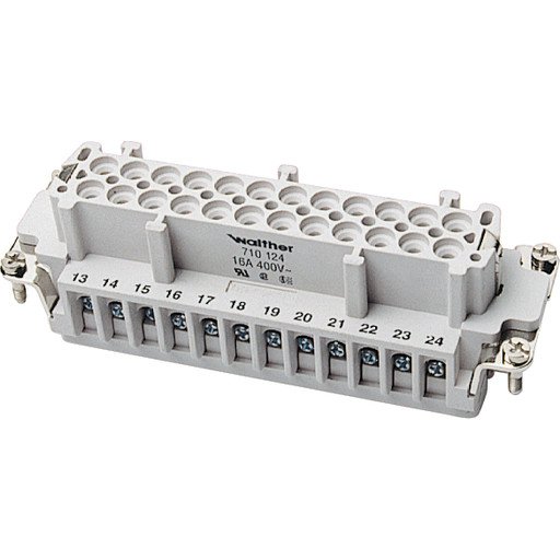 Multisocket Innsats B Hun 24P 16A 500V med skruklemme
