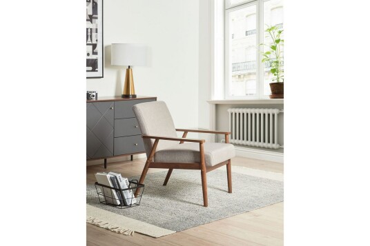 Lenestol Esrum Grå/mørkt tre Polyester Grå/mørkt tre Polyester Lenestol Esrum Grå/mørkt tre Polyester Grå/mørkt tre Polyester