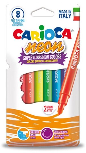 Carioca Neon Tuscher 8 Farver Carioca Neon Tuscher 8 Farver