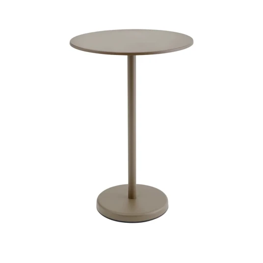 Muuto Linear Steel Barbord Ø70 cm Taupe Muuto Linear Steel Barbord Ø70 cm Taupe